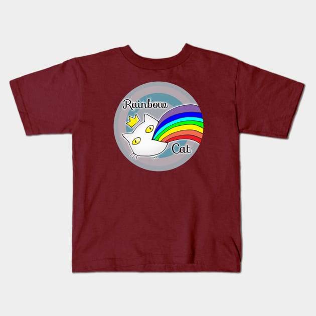 Rainbow Cat Kids T-Shirt by LaGataLola